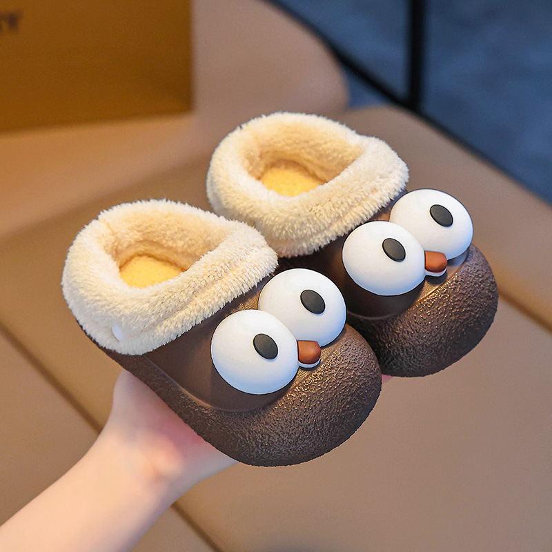 Dječje pamučne papuče za zimu, unutarnje, protuklizne, slatki crtani dizajn, tople EVA potplate za dječake i djevojčice