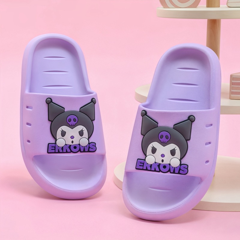 Papuci de copii cu model desen animat, partea superioară și talpa din PVC, unisex, impermeabili, anti-alunecare, lansate în toamna 2023.