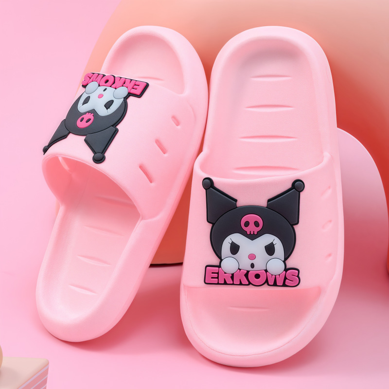 Papuci de copii cu model desen animat, partea superioară și talpa din PVC, unisex, impermeabili, anti-alunecare, lansate în toamna 2023.