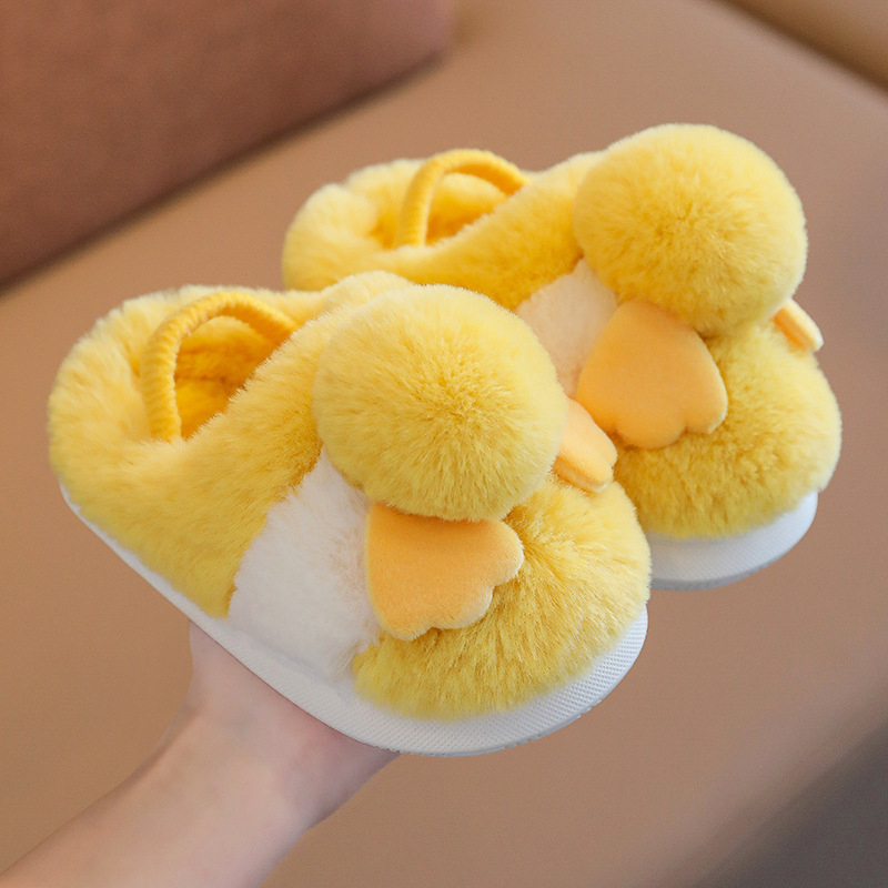 Papuci din bumbac pentru copii 1–3 ani – model cu desene animate, talpă antiderapantă, încălțăminte de interior caldă pentru iarnă