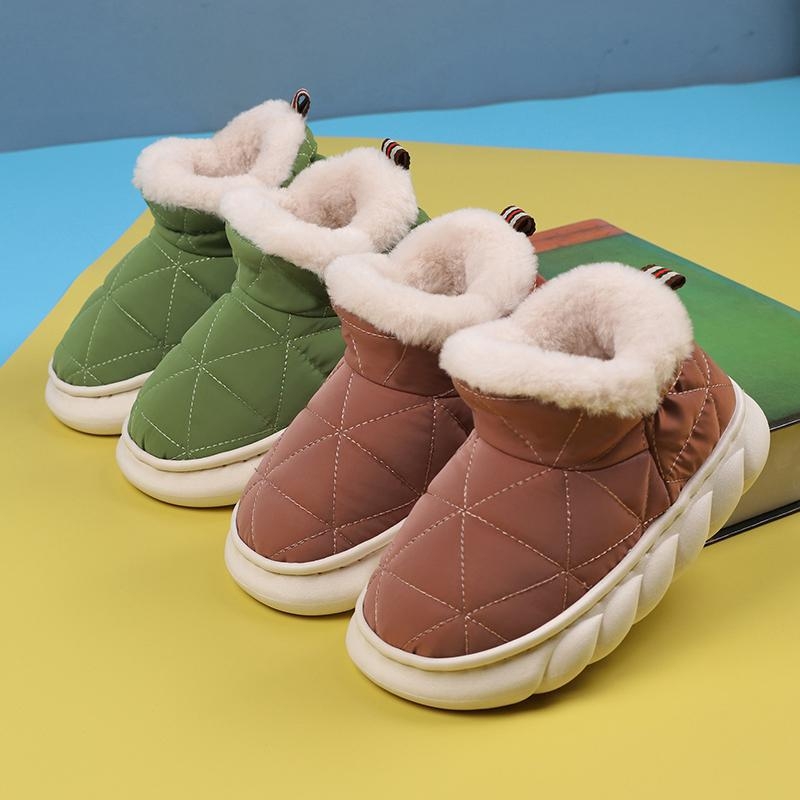 Papuci de interior pentru copii, cu călcâi închis, partea superioară din piele artificială, talpă TPR, pentru vârste 1–12 ani