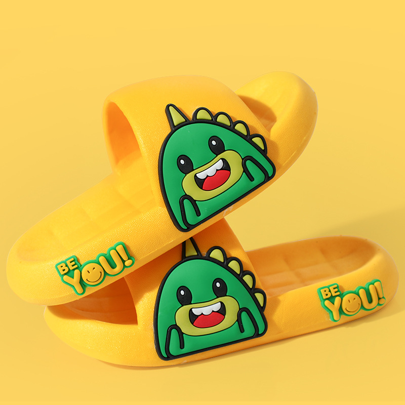 Slapi copii cu design desen animat, partea superioară PVC, talpă PVC, unisex, relief gravat, vârsta 1–6 ani