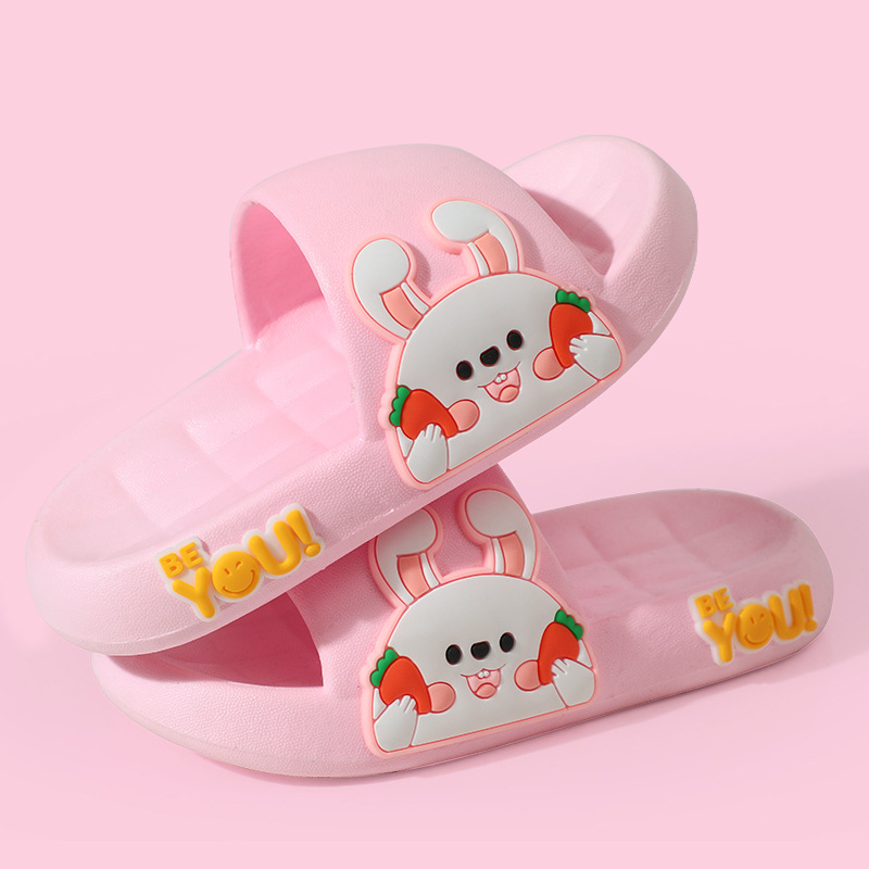 Slapi copii cu design desen animat, partea superioară PVC, talpă PVC, unisex, relief gravat, vârsta 1–6 ani