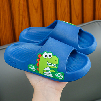 Gyermekeknek szánt rajzfilmszerű dinoszaurusz szandál, PVC felsőrész és talp, légáteresztő, csúszásmentes, szagtartó
