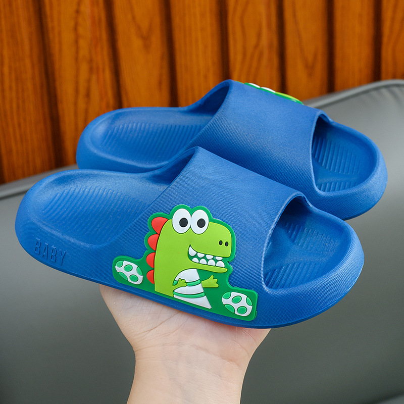 Gyermekeknek szánt rajzfilmszerű dinoszaurusz szandál, PVC felsőrész és talp, légáteresztő, csúszásmentes, szagtartó