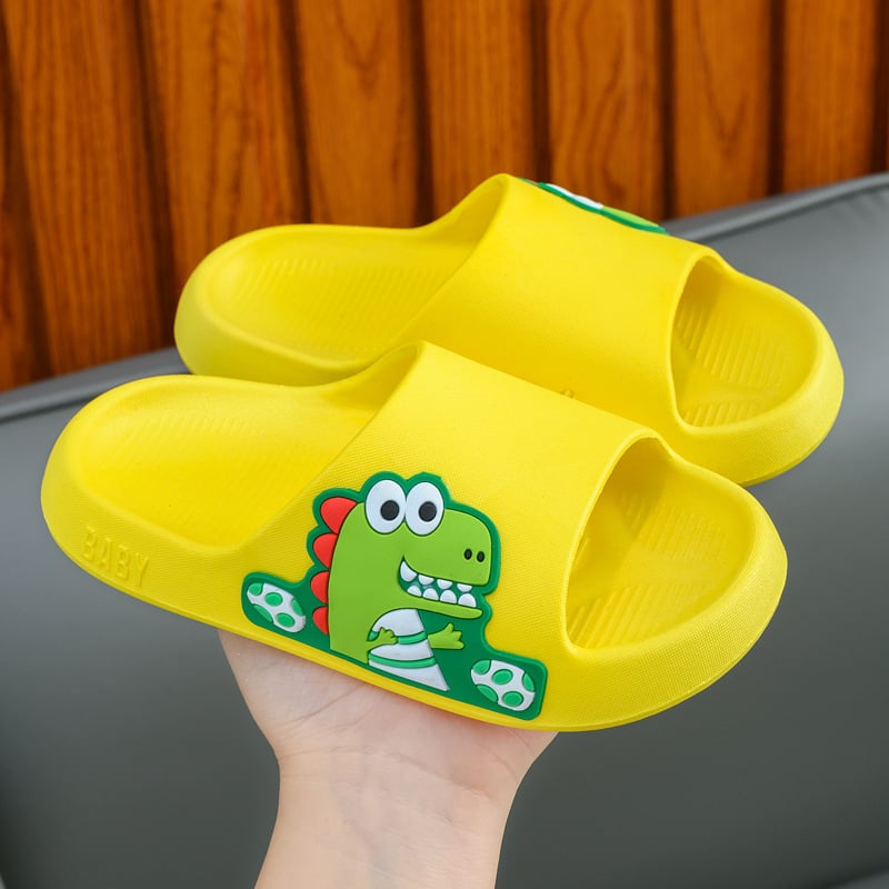 Gyermekeknek szánt rajzfilmszerű dinoszaurusz szandál, PVC felsőrész és talp, légáteresztő, csúszásmentes, szagtartó