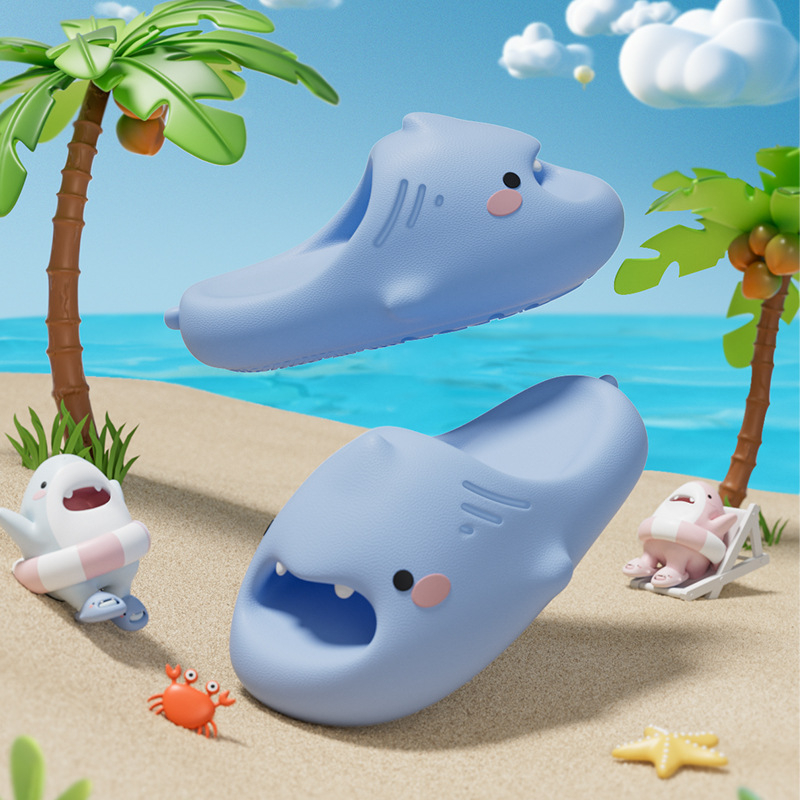 Dječje EVA sandale s motivom morskog psa, unisex, za ljeto, EVA gornji dio i potplat, uzrast 1–12 godina.