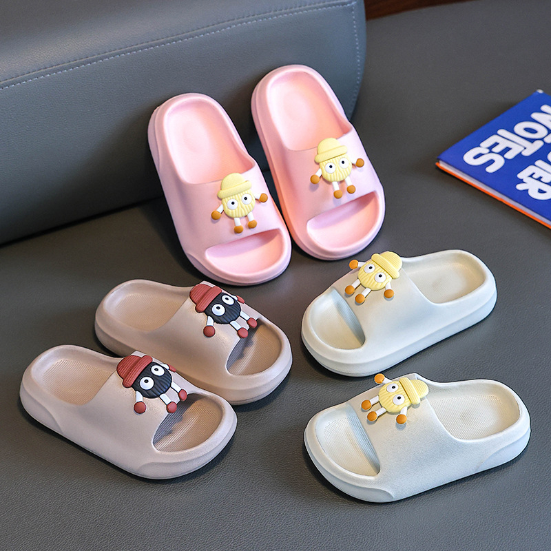 Gyerekek EVA szandálok | Cartoon mintás, lélegző, csúszásmentes, vastag talpú beltéri szandálok, uniszex, 4–12 évesek