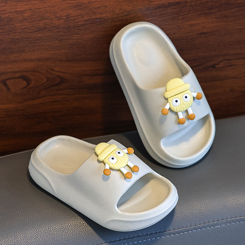 Gyerekek EVA szandálok | Cartoon mintás, lélegző, csúszásmentes, vastag talpú beltéri szandálok, uniszex, 4–12 évesek