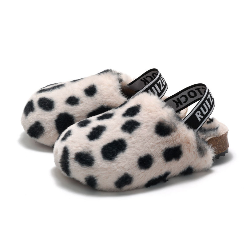 Gyerekek velúrpapucs állatmintával, rugalmas slip-on, fleece bélés, gumírozott talp, 1–3 és 4–6 éveseknek