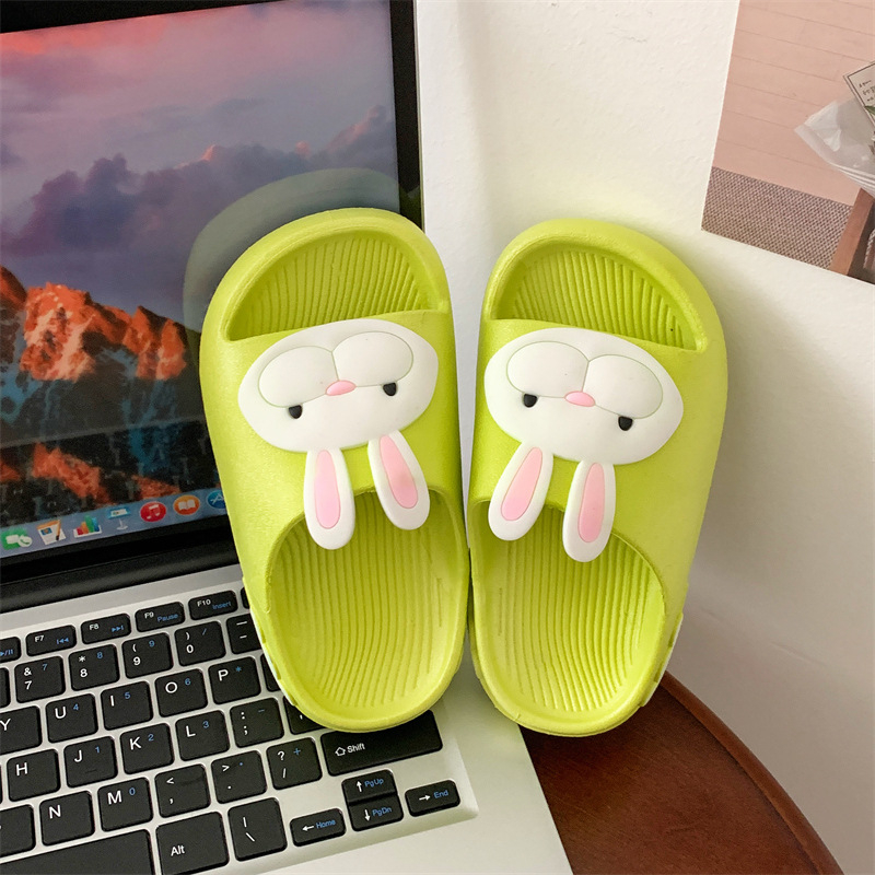 Gyerekeknek készült papucs Cartoon nyuszis mintával, PVC felsőrész és talp, 1-16 éveseknek, Nyár 2024