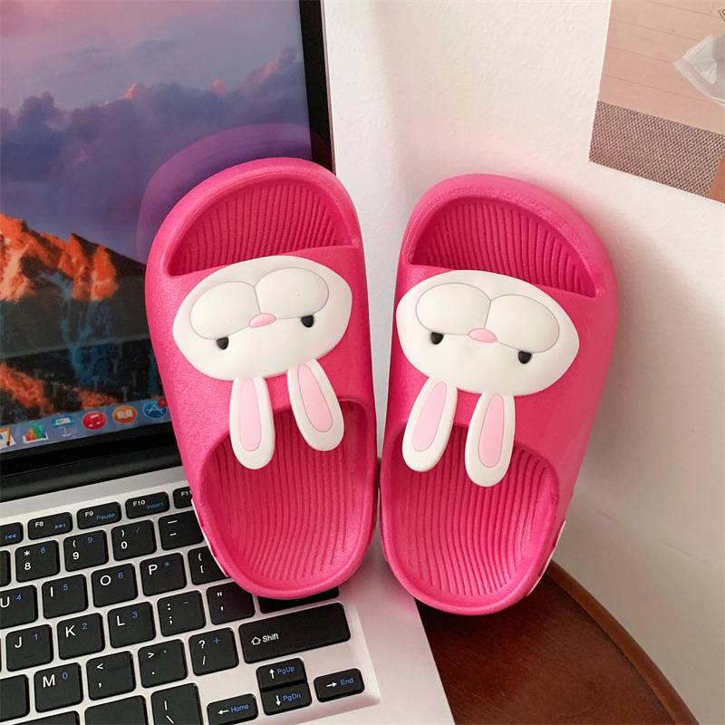 Gyerekeknek készült papucs Cartoon nyuszis mintával, PVC felsőrész és talp, 1-16 éveseknek, Nyár 2024