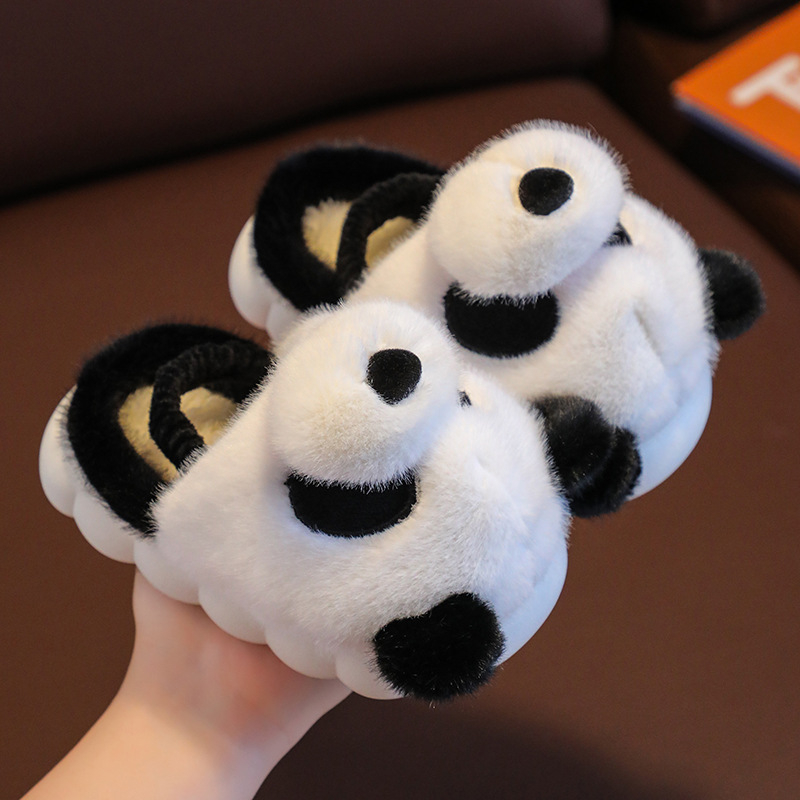 Gyermek pamut papucs beltéri használatra, PVC talp, rajzfilm mintával, 2024 tél, 1–16 évesek számára