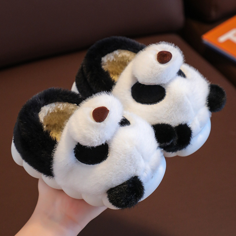 Gyermek pamut papucs beltéri használatra, PVC talp, rajzfilm mintával, 2024 tél, 1–16 évesek számára