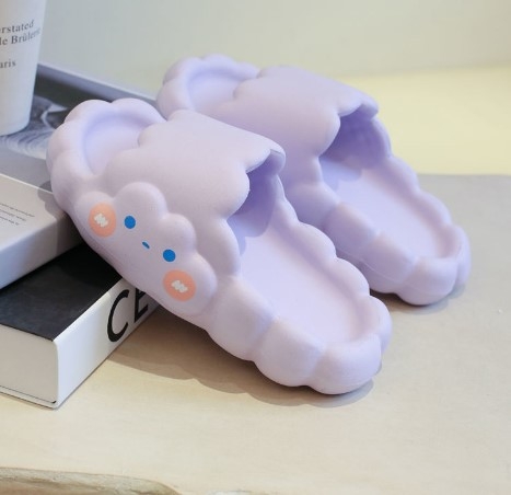 Papuci EVA de vară pentru fete, model nor, antiderapant, cu partea superioară EVA și talpa EVA, pentru copii între 4 și 12 ani