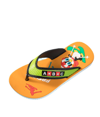 Gyerekeknek szóló flip-flopok rajzfilm mintával, 7–12 éveseknek, PVC felső rész és PVC talp, gyorsan száradó, légáteresztő, csúszásmentes