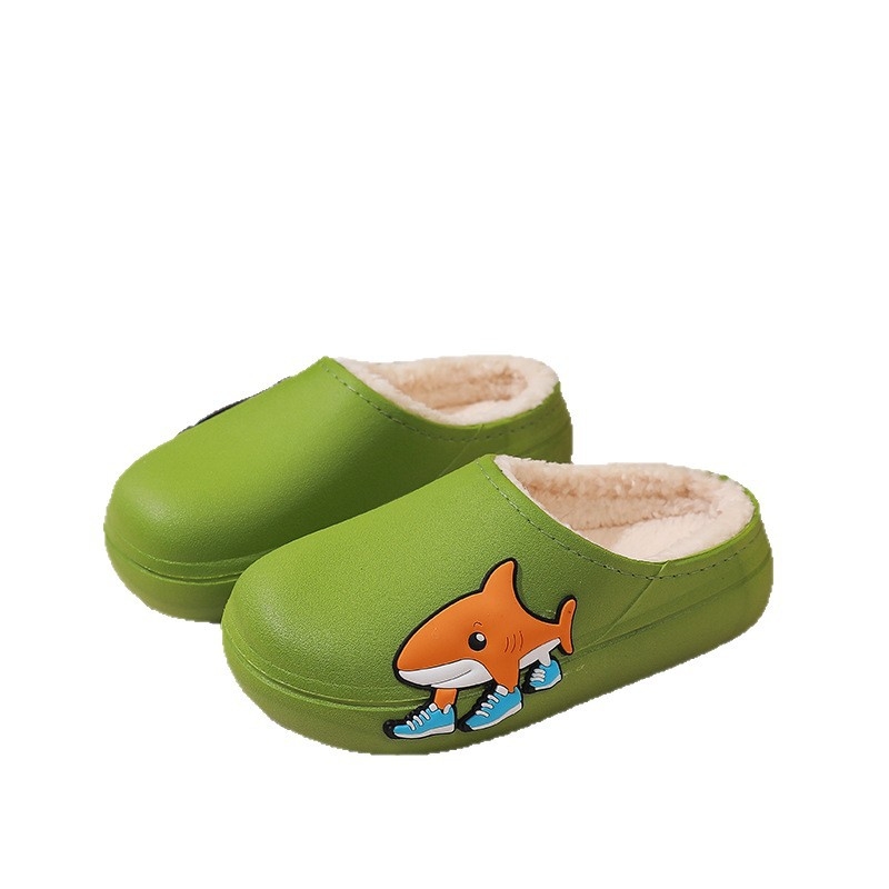 Gyerekeknek Cartoon AI Cápa Papucs, PVC felsőrész és PVC talp, slip-on, unisex