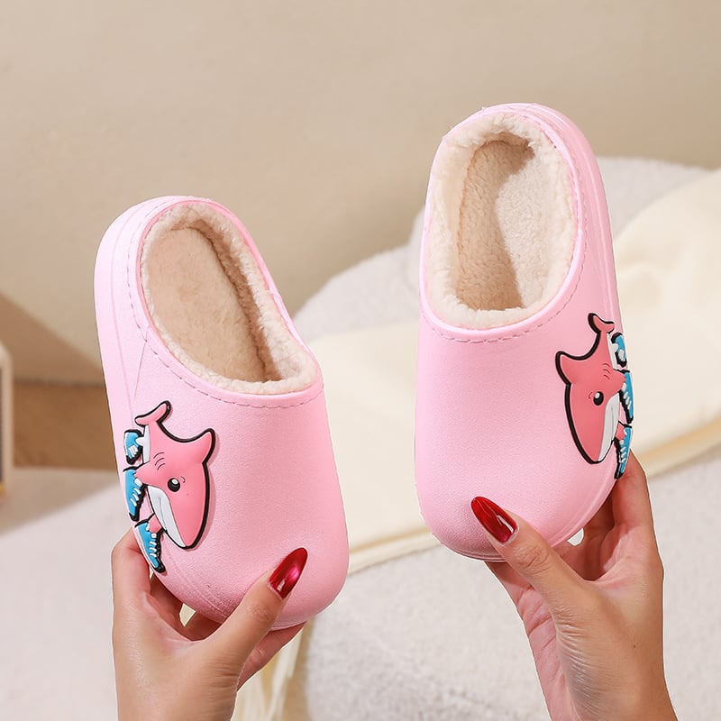 Gyerekeknek Cartoon AI Cápa Papucs, PVC felsőrész és PVC talp, slip-on, unisex