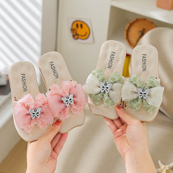 Dječje flip-flop papuče za djevojčice | princu-stil, bez pete | PVC gornji dio i đon, protuklizno, prozračno | uzrast 4–12 godina