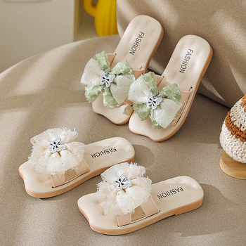 Dječje flip-flop papuče za djevojčice | princu-stil, bez pete | PVC gornji dio i đon, protuklizno, prozračno | uzrast 4–12 godina