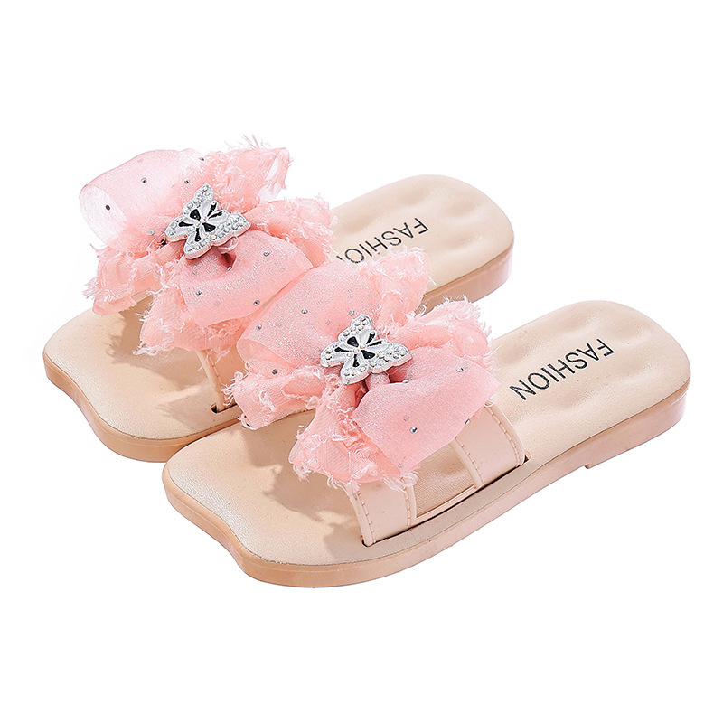 Dječje flip-flop papuče za djevojčice | princu-stil, bez pete | PVC gornji dio i đon, protuklizno, prozračno | uzrast 4–12 godina