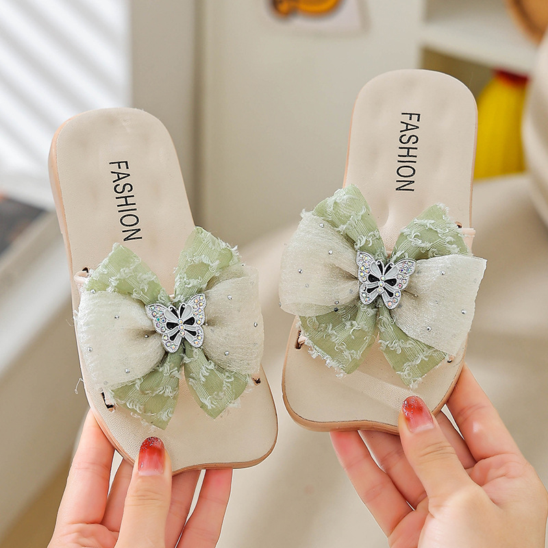 Dječje flip-flop papuče za djevojčice | princu-stil, bez pete | PVC gornji dio i đon, protuklizno, prozračno | uzrast 4–12 godina