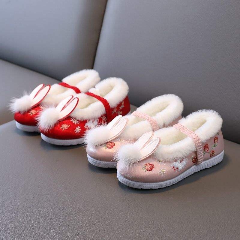 Dječje cipele s tigrovom glavom u hanfu stilu – izšivane, baršunasta podstava, gornji dio od akrilnih vlakana, gumeni potplat