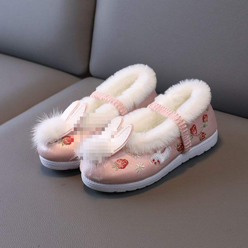 Dječje cipele s tigrovom glavom u hanfu stilu – izšivane, baršunasta podstava, gornji dio od akrilnih vlakana, gumeni potplat