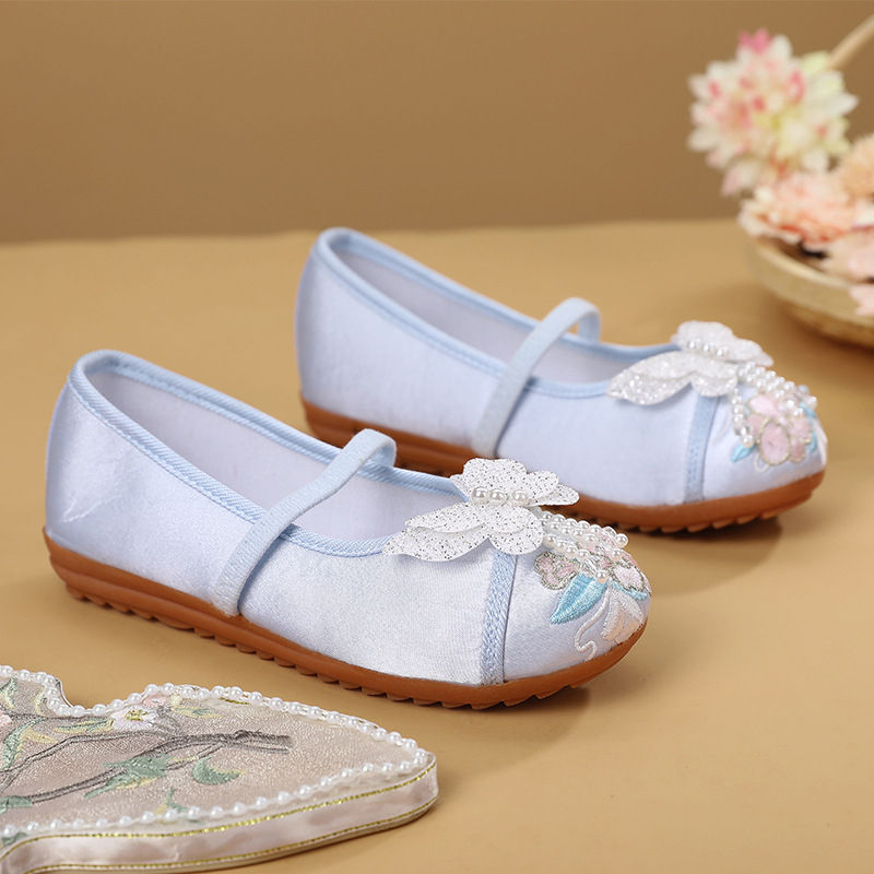 Tradicionalne platnene cipele za djevojčice, gornja tkanina od lana, MD potplat, lagane, vodootporne, jednobojne