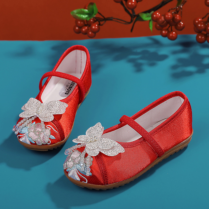 Tradicionalne platnene cipele za djevojčice, gornja tkanina od lana, MD potplat, lagane, vodootporne, jednobojne
