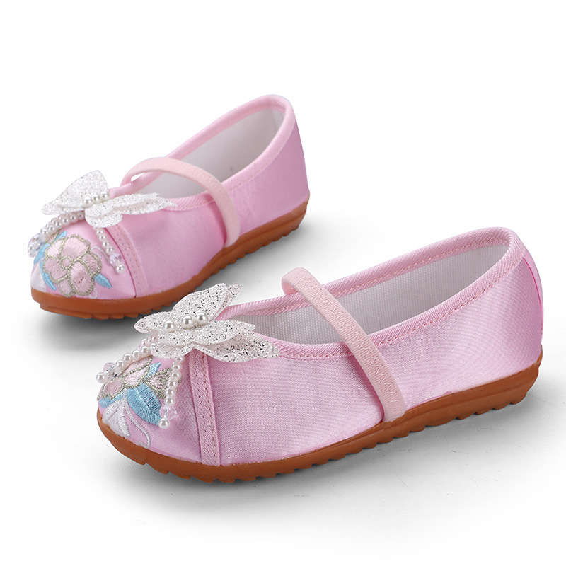 Tradicionalne platnene cipele za djevojčice, gornja tkanina od lana, MD potplat, lagane, vodootporne, jednobojne