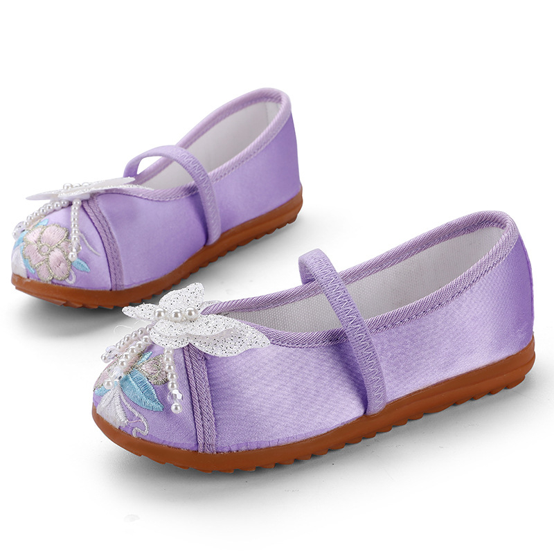 Tradicionalne platnene cipele za djevojčice, gornja tkanina od lana, MD potplat, lagane, vodootporne, jednobojne