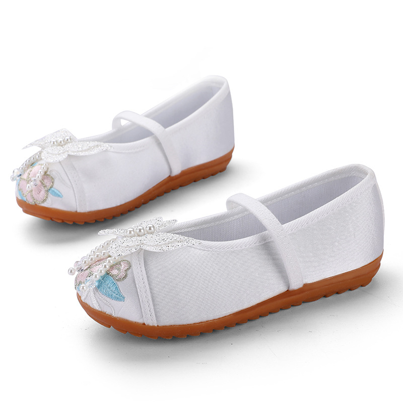 Tradicionalne platnene cipele za djevojčice, gornja tkanina od lana, MD potplat, lagane, vodootporne, jednobojne