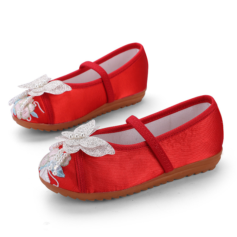 Tradicionalne platnene cipele za djevojčice, gornja tkanina od lana, MD potplat, lagane, vodootporne, jednobojne
