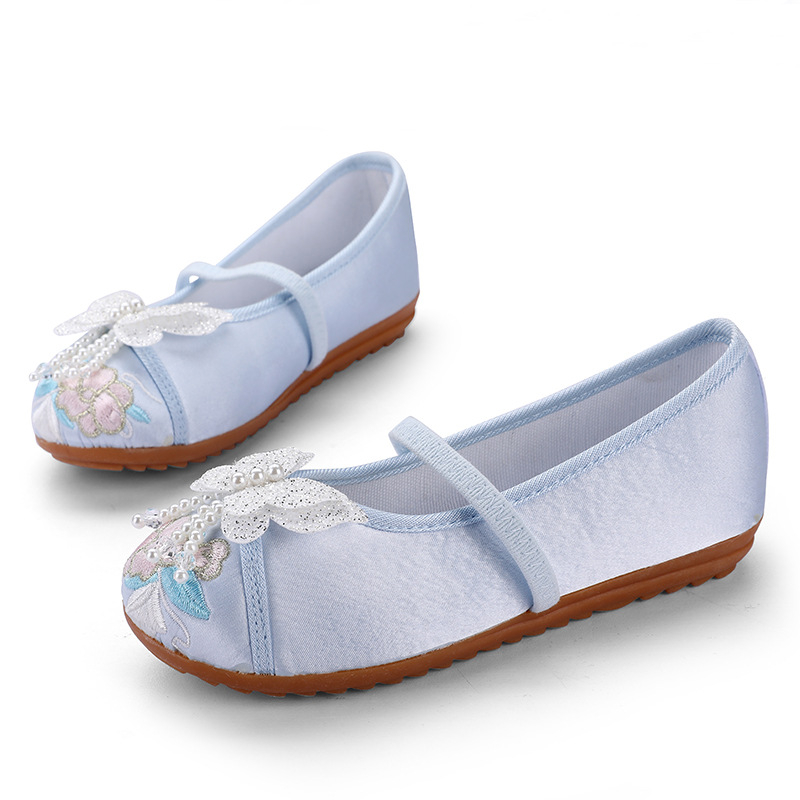 Tradicionalne platnene cipele za djevojčice, gornja tkanina od lana, MD potplat, lagane, vodootporne, jednobojne