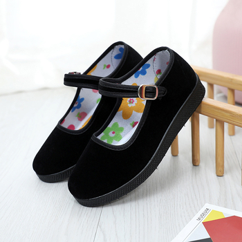 Dječje plesne cipele - gornji dio od nubuka, gumena potplat, jednobojni uzorak, za formalne plesne izvedbe, nacionalni stil