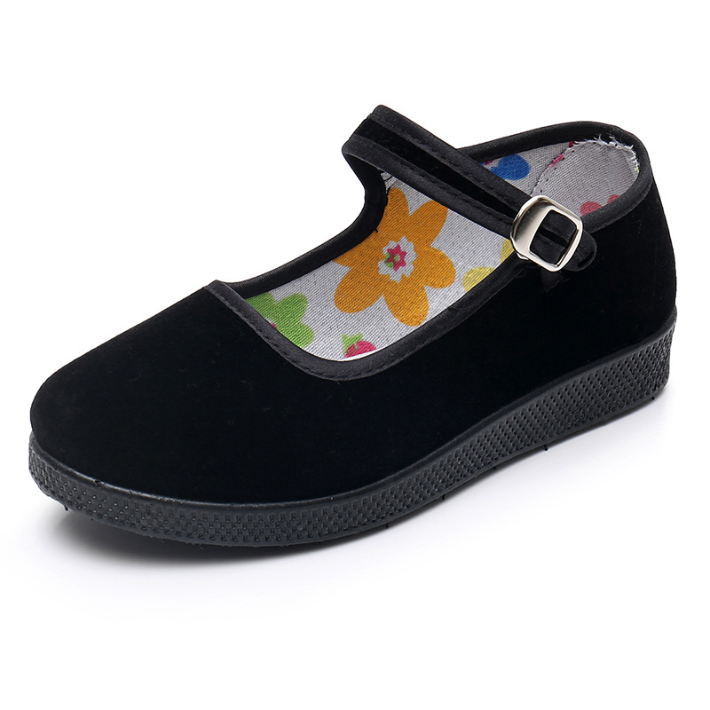 Dječje plesne cipele - gornji dio od nubuka, gumena potplat, jednobojni uzorak, za formalne plesne izvedbe, nacionalni stil