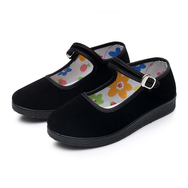 Dječje plesne cipele - gornji dio od nubuka, gumena potplat, jednobojni uzorak, za formalne plesne izvedbe, nacionalni stil