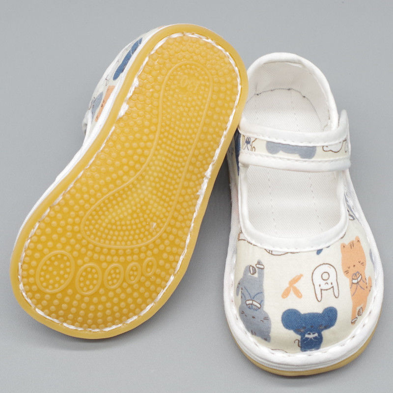Tigris fejű vászoncipő 1–3 éveseknek, felső rész pamut, talp pamut, friss és tiszta stílus