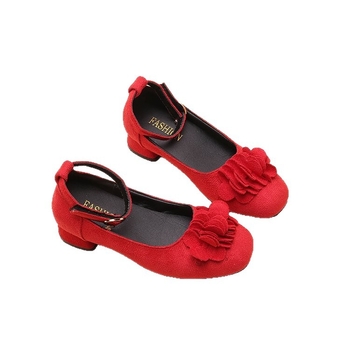 Pantofi pentru copii din PU, stil prințesă, cu Velcro, lucrate manual, primăvara 2024, respiranti și anti-derapare