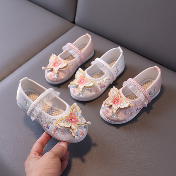 Dječje Hanfu platnene cipele s prozračnim mrežastim gornjim dijelom, gumom na potplati, životinjski uzorak –Tradicionalni kineski stil (jesen 2024)