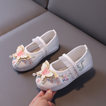 Dječje Hanfu platnene cipele s prozračnim mrežastim gornjim dijelom, gumom na potplati, životinjski uzorak –Tradicionalni kineski stil (jesen 2024)