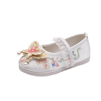 Dječje Hanfu platnene cipele s prozračnim mrežastim gornjim dijelom, gumom na potplati, životinjski uzorak –Tradicionalni kineski stil (jesen 2024)