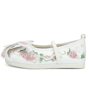 Dječje brodirane tradicionalne lanene cipele, unisex, lagane, uzrast 4–16 godina