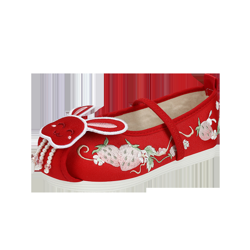 Dječje brodirane tradicionalne lanene cipele, unisex, lagane, uzrast 4–16 godina