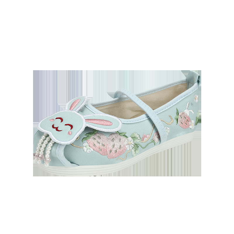 Dječje brodirane tradicionalne lanene cipele, unisex, lagane, uzrast 4–16 godina