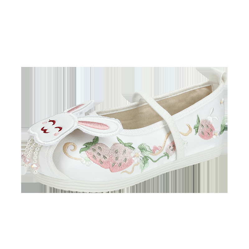 Dječje brodirane tradicionalne lanene cipele, unisex, lagane, uzrast 4–16 godina