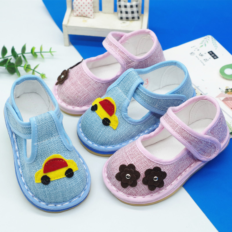 Ručni rad unisex dječje tenisice 1–3 godine, gornji dio od pamuka, Velcro kopčanje