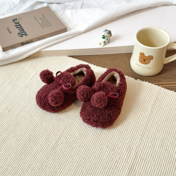 Pantofi de fetițe cu căptușeală din fleece și partea superioară din velur, talpă din cauciuc, construcție groasă, model uni, iarnă 2025, pentru copii 4–16 ani