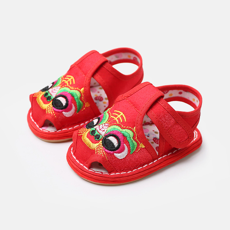 Dječje tenisice s glavom tigra, gornji dio od svile, gumeni potplat, Velcro zatvarač, uzrast 1–3 godine